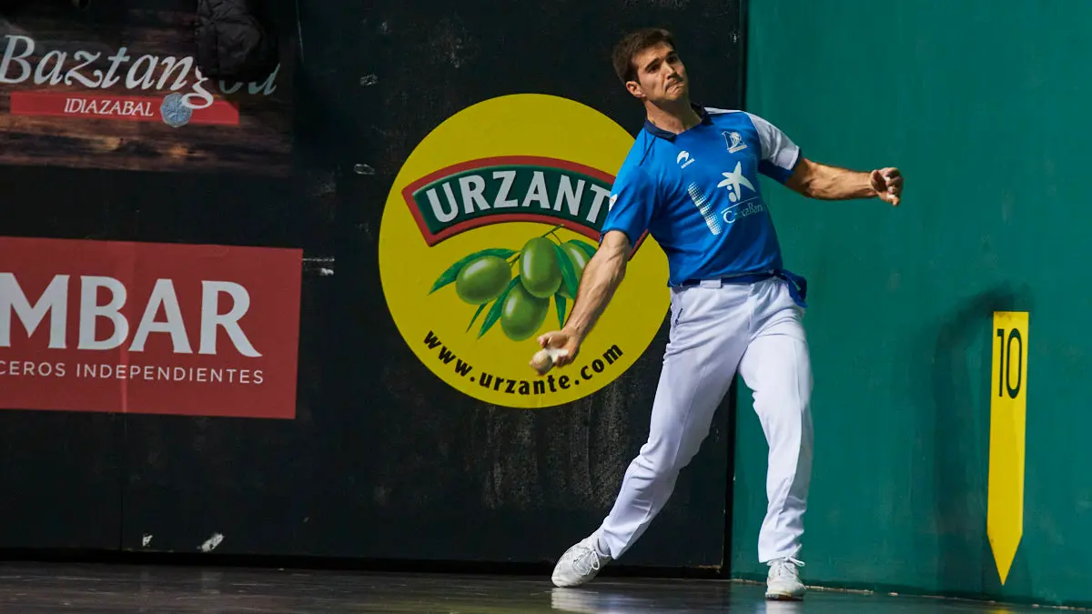 Partido de pelota de la semifinal del Masters Caixabank de parejas entre Ezkurdia-Mariezkurrena II y Jaka-Zabaleta celebrado en el Navarra Arena de Pamplona. IÑIGO ALZUGARAY