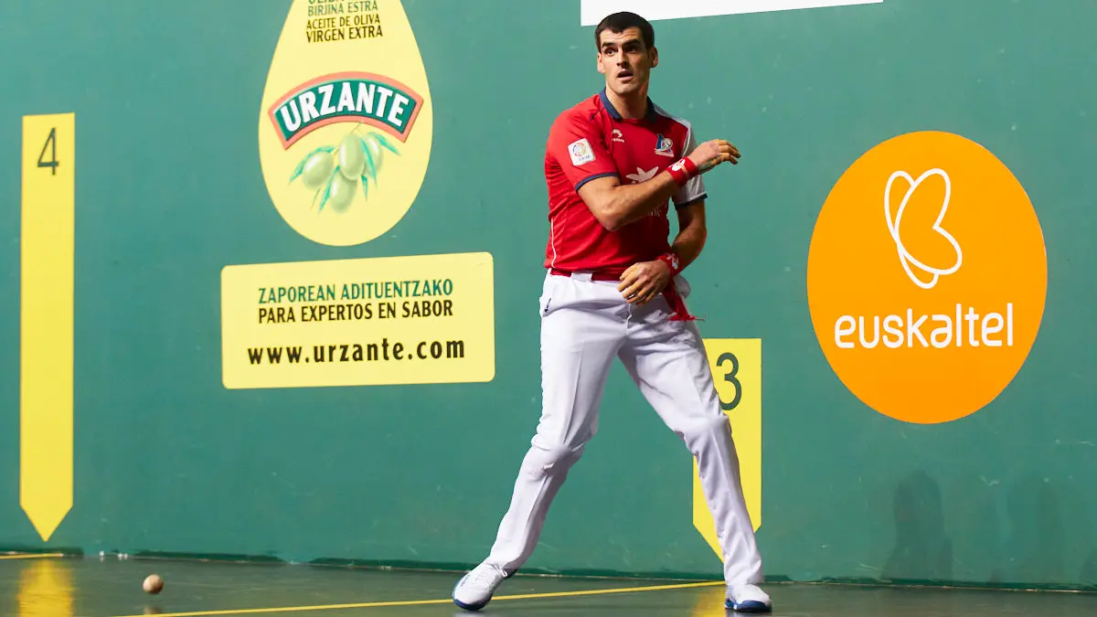 Partido de pelota de la semifinal del Masters Caixabank de parejas entre Ezkurdia-Mariezkurrena II y Jaka-Zabaleta celebrado en el Navarra Arena de Pamplona. IÑIGO ALZUGARAY