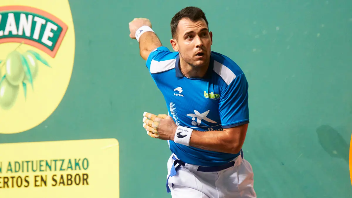 Partido de pelota de la semifinal del Masters Caixabank de parejas entre Ezkurdia-Mariezkurrena II y Jaka-Zabaleta celebrado en el Navarra Arena de Pamplona. IÑIGO ALZUGARAY