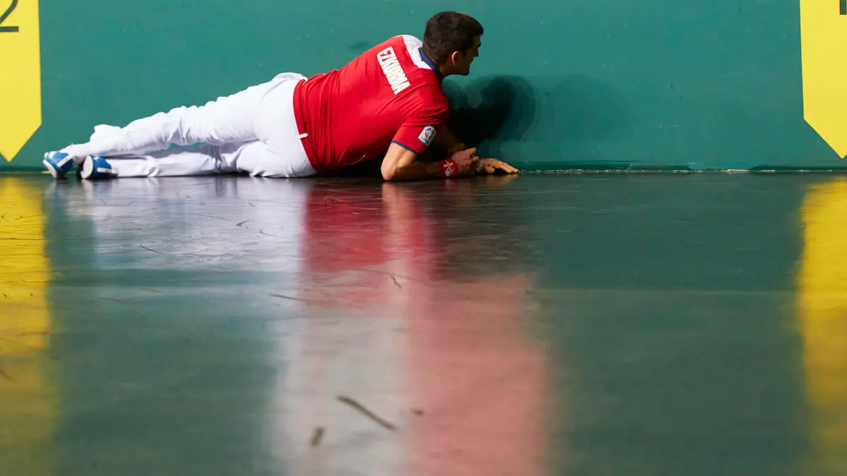 Partido de pelota de la semifinal del Masters Caixabank de parejas entre Ezkurdia-Mariezkurrena II y Jaka-Zabaleta celebrado en el Navarra Arena de Pamplona. IÑIGO ALZUGARAY
