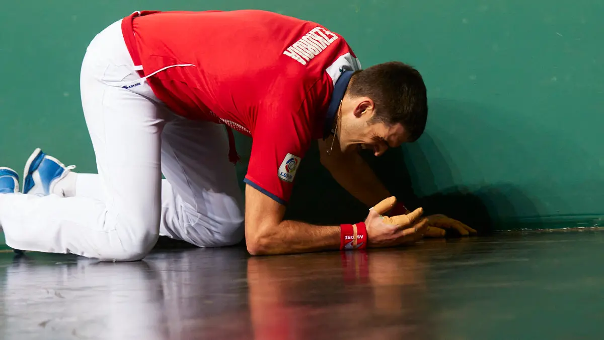 Partido de pelota de la semifinal del Masters Caixabank de parejas entre Ezkurdia-Mariezkurrena II y Jaka-Zabaleta celebrado en el Navarra Arena de Pamplona. IÑIGO ALZUGARAY