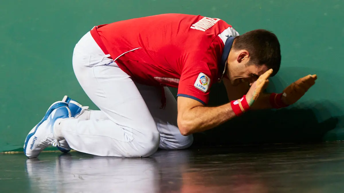 Partido de pelota de la semifinal del Masters Caixabank de parejas entre Ezkurdia-Mariezkurrena II y Jaka-Zabaleta celebrado en el Navarra Arena de Pamplona. IÑIGO ALZUGARAY