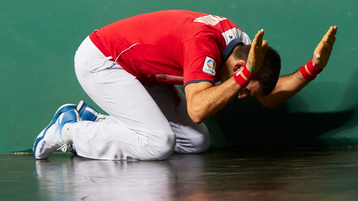 Partido de pelota de la semifinal del Masters Caixabank de parejas entre Ezkurdia-Mariezkurrena II y Jaka-Zabaleta celebrado en el Navarra Arena de Pamplona. IÑIGO ALZUGARAY