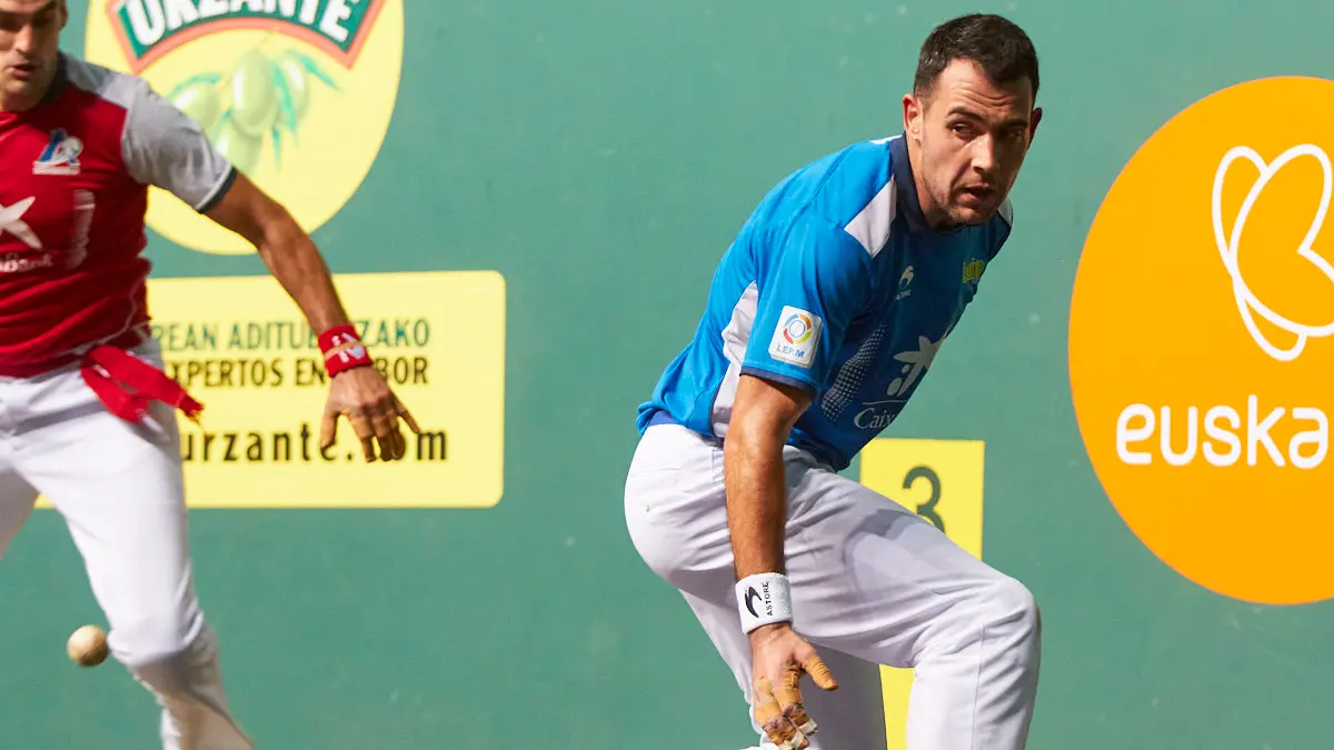 Partido de pelota de la semifinal del Masters Caixabank de parejas entre Ezkurdia-Mariezkurrena II y Jaka-Zabaleta celebrado en el Navarra Arena de Pamplona. IÑIGO ALZUGARAY