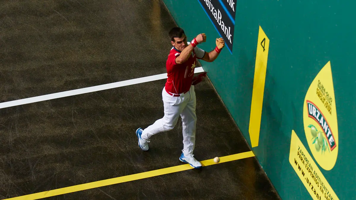 Partido de pelota de la semifinal del Masters Caixabank de parejas entre Ezkurdia-Mariezkurrena II y Jaka-Zabaleta celebrado en el Navarra Arena de Pamplona. IÑIGO ALZUGARAY