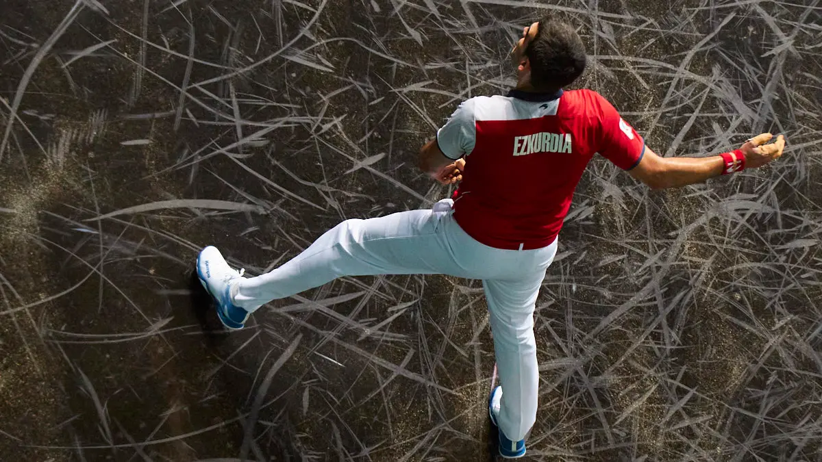 Partido de pelota de la semifinal del Masters Caixabank de parejas entre Ezkurdia-Mariezkurrena II y Jaka-Zabaleta celebrado en el Navarra Arena de Pamplona. IÑIGO ALZUGARAY