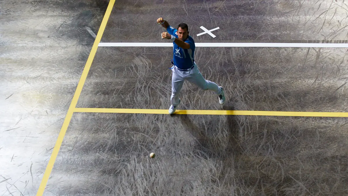 Partido de pelota de la semifinal del Masters Caixabank de parejas entre Ezkurdia-Mariezkurrena II y Jaka-Zabaleta celebrado en el Navarra Arena de Pamplona. IÑIGO ALZUGARAY