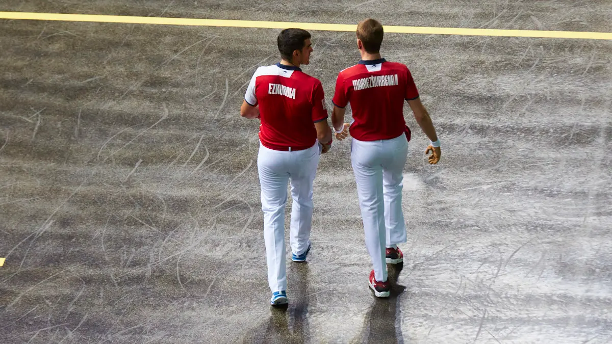 Partido de pelota de la semifinal del Masters Caixabank de parejas entre Ezkurdia-Mariezkurrena II y Jaka-Zabaleta celebrado en el Navarra Arena de Pamplona. IÑIGO ALZUGARAY