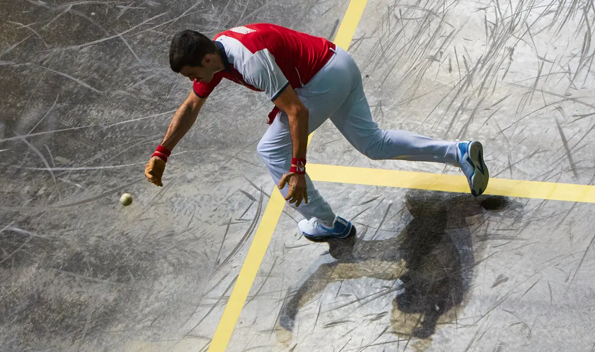 Partido de pelota de la semifinal del Masters Caixabank de parejas entre Ezkurdia-Mariezkurrena II y Jaka-Zabaleta celebrado en el Navarra Arena de Pamplona. IÑIGO ALZUGARAY