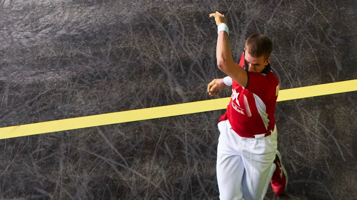 Partido de pelota de la semifinal del Masters Caixabank de parejas entre Ezkurdia-Mariezkurrena II y Jaka-Zabaleta celebrado en el Navarra Arena de Pamplona. IÑIGO ALZUGARAY