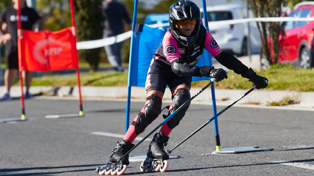 III Trofeo ciudad de Pamplona y Campeonato de España Combinada de patinaje Alpino en línea en la avenida Juan Pablo II de Pamplona. IÑIGO ALZUGARAY