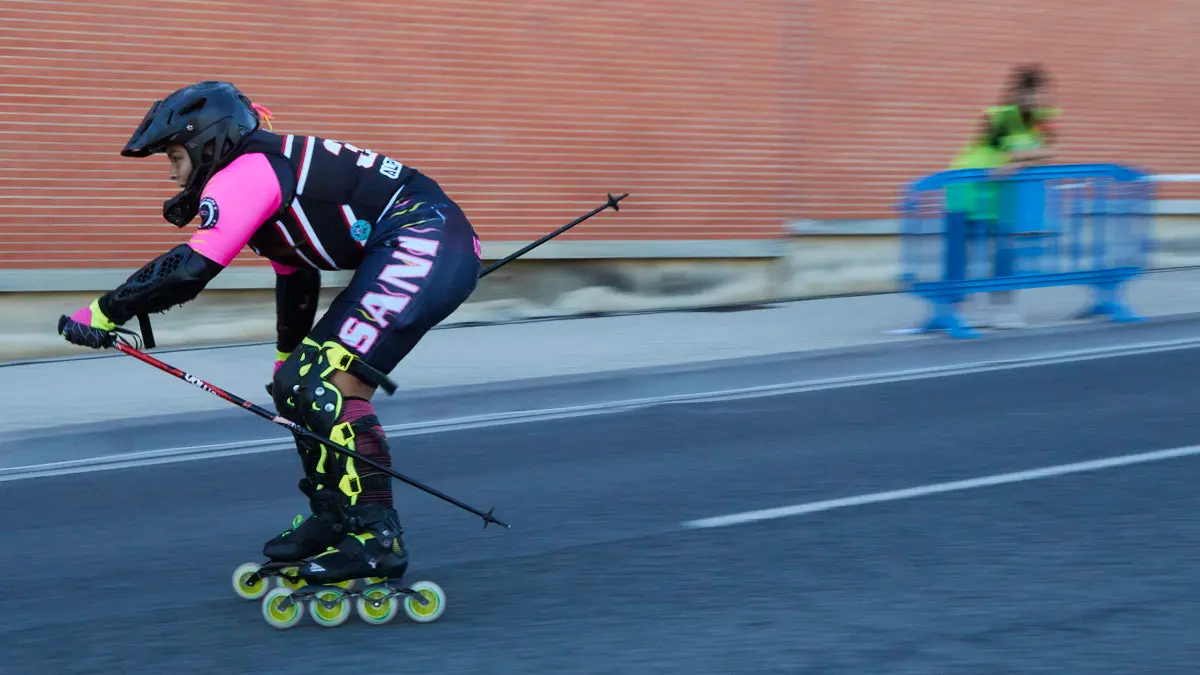 III Trofeo ciudad de Pamplona y Campeonato de España Combinada de patinaje Alpino en línea en la avenida Juan Pablo II de Pamplona. IÑIGO ALZUGARAY