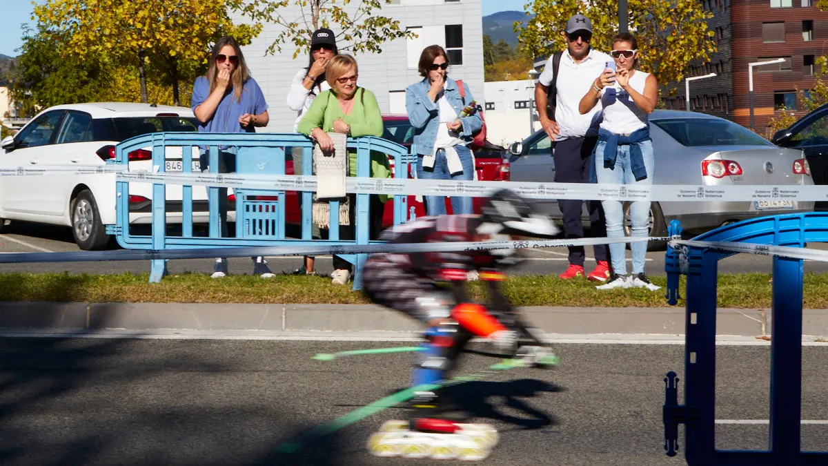 III Trofeo ciudad de Pamplona y Campeonato de España Combinada de patinaje Alpino en línea en la avenida Juan Pablo II de Pamplona. IÑIGO ALZUGARAY