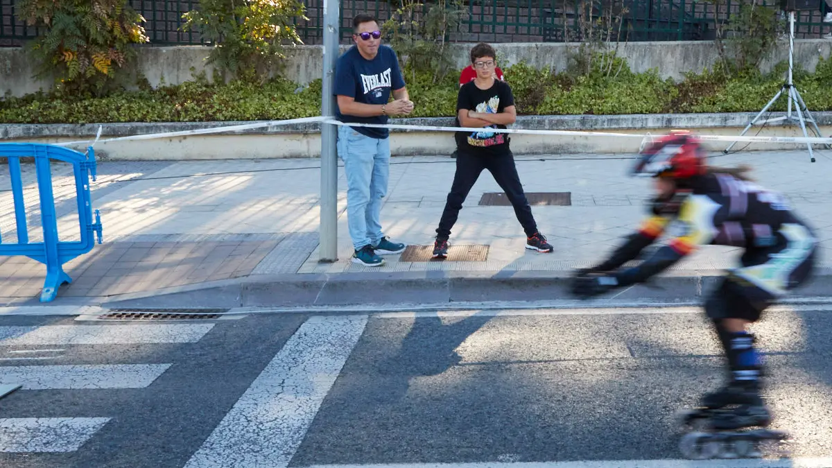 III Trofeo ciudad de Pamplona y Campeonato de España Combinada de patinaje Alpino en línea en la avenida Juan Pablo II de Pamplona. IÑIGO ALZUGARAY