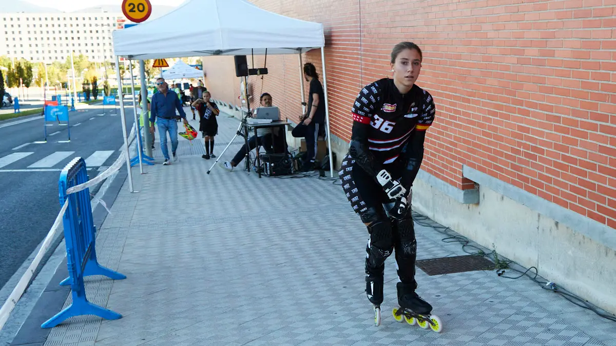 III Trofeo ciudad de Pamplona y Campeonato de España Combinada de patinaje Alpino en línea en la avenida Juan Pablo II de Pamplona. IÑIGO ALZUGARAY
