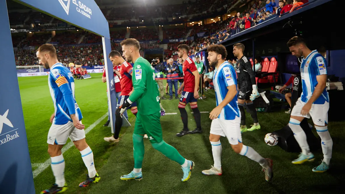 Partido de La Liga Santander entre CA Osasuna y RCD Espanyol disputado en el estadio de El Sadar. IÑIGO ALZUGARAY