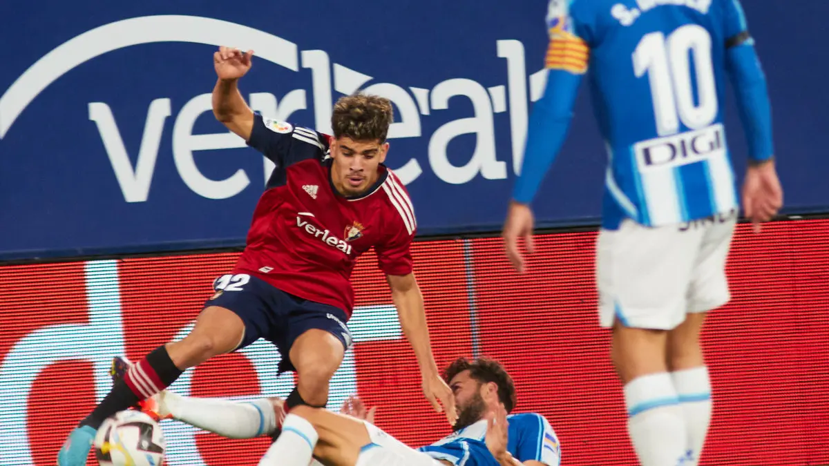 Partido de La Liga Santander entre CA Osasuna y RCD Espanyol disputado en el estadio de El Sadar. IÑIGO ALZUGARAY