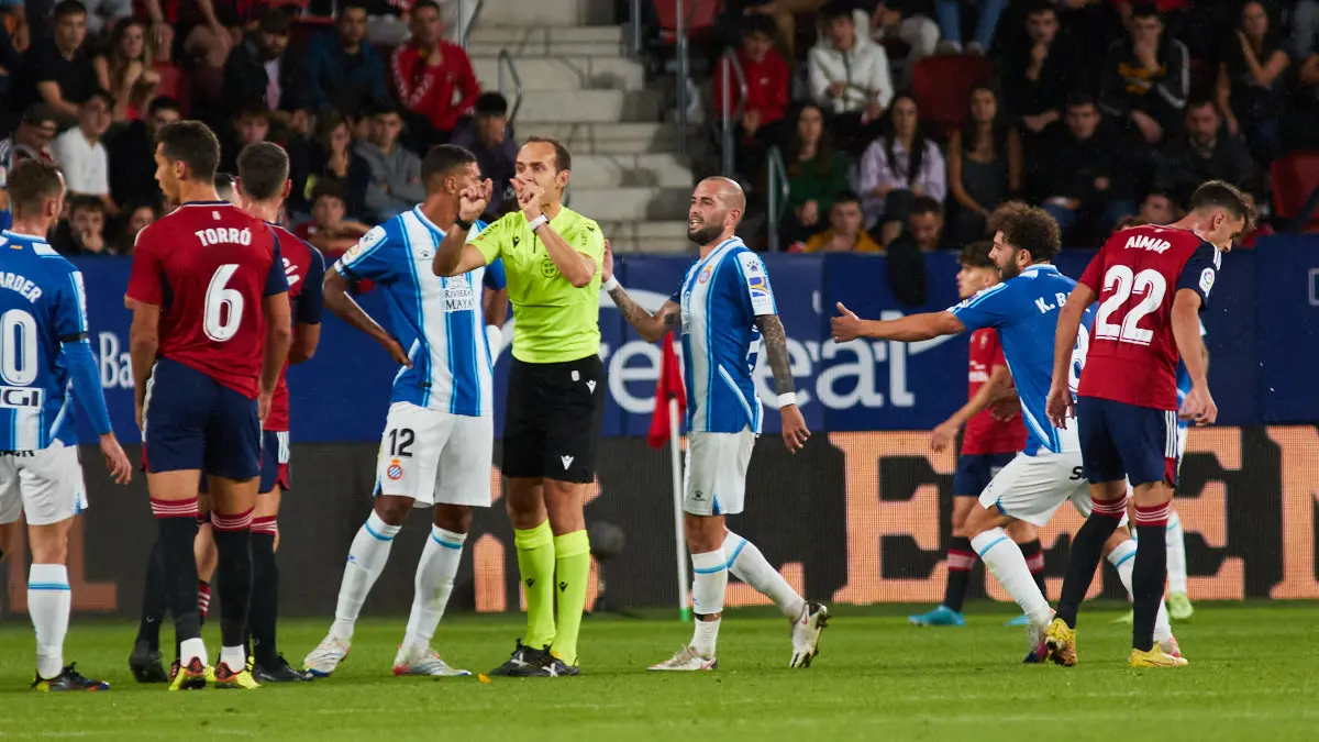 Partido de La Liga Santander entre CA Osasuna y RCD Espanyol disputado en el estadio de El Sadar. IÑIGO ALZUGARAY