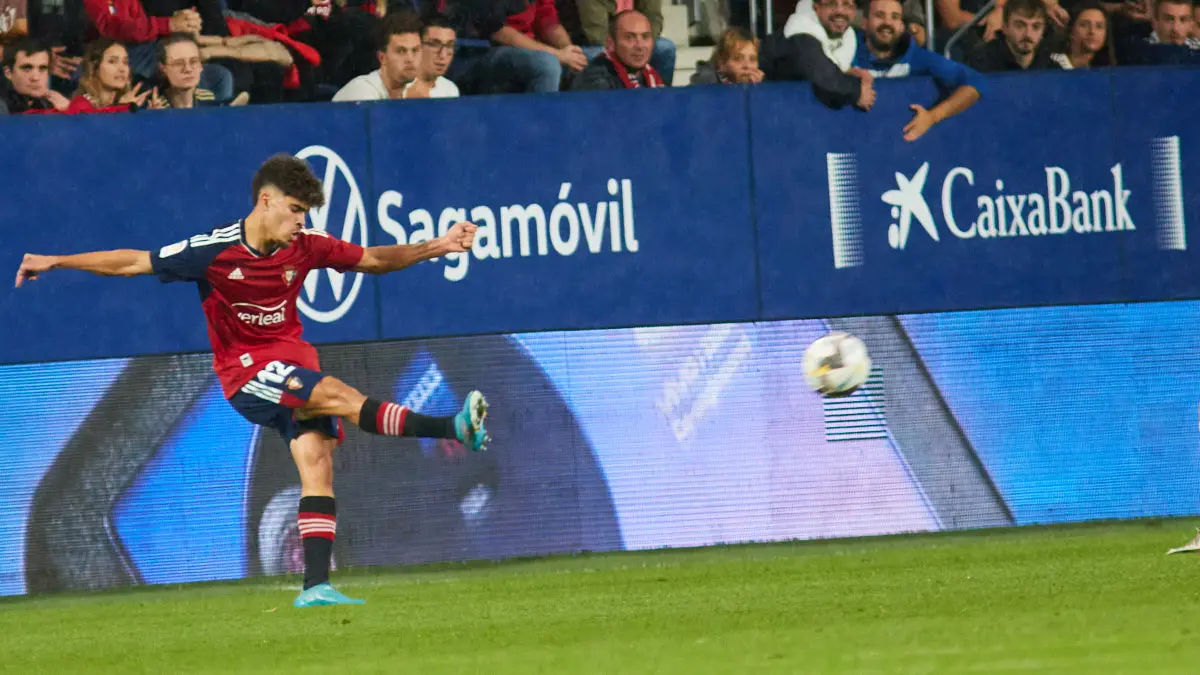 Partido de La Liga Santander entre CA Osasuna y RCD Espanyol disputado en el estadio de El Sadar. IÑIGO ALZUGARAY