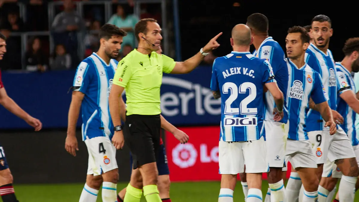 Partido de La Liga Santander entre CA Osasuna y RCD Espanyol disputado en el estadio de El Sadar. IÑIGO ALZUGARAY