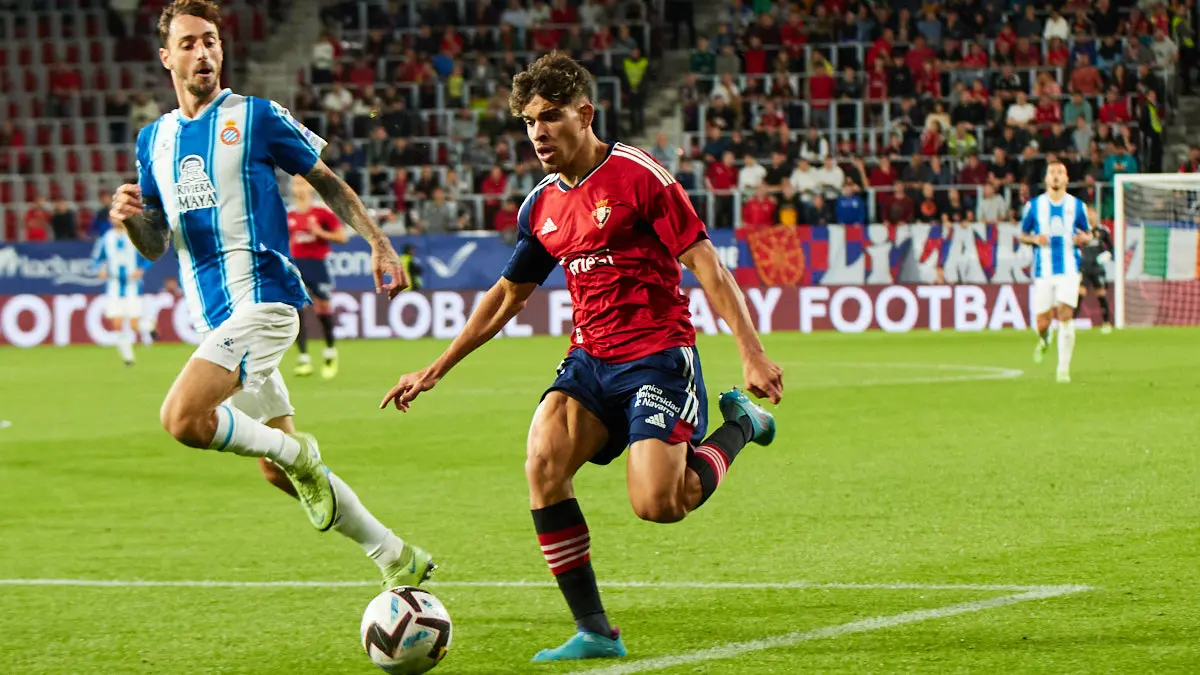 Partido de La Liga Santander entre CA Osasuna y RCD Espanyol disputado en el estadio de El Sadar. IÑIGO ALZUGARAY