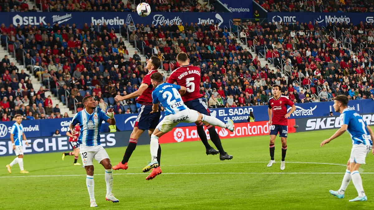 Partido de La Liga Santander entre CA Osasuna y RCD Espanyol disputado en el estadio de El Sadar. IÑIGO ALZUGARAY