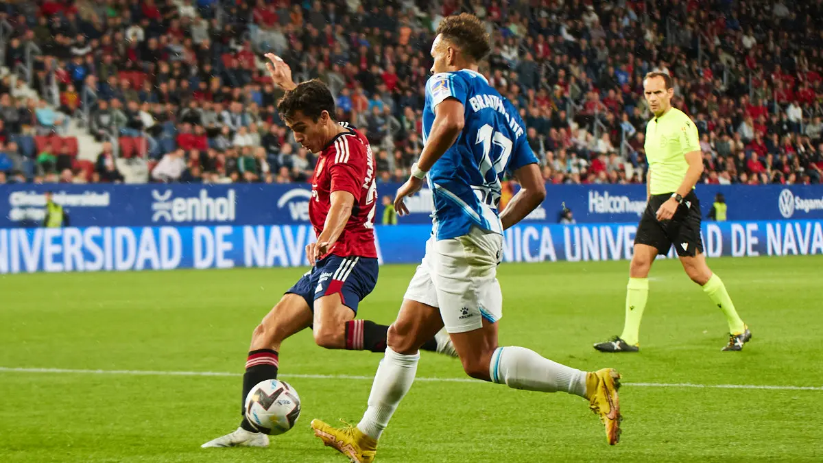 Partido de La Liga Santander entre CA Osasuna y RCD Espanyol disputado en el estadio de El Sadar. IÑIGO ALZUGARAY