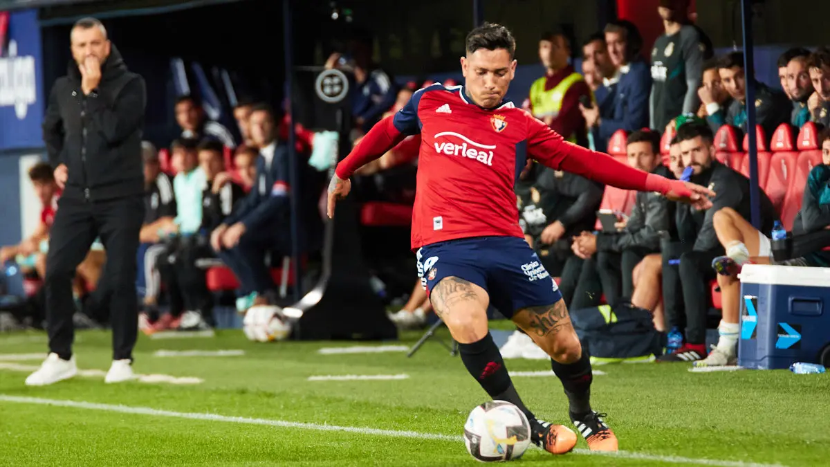 Partido de La Liga Santander entre CA Osasuna y RCD Espanyol disputado en el estadio de El Sadar. IÑIGO ALZUGARAY