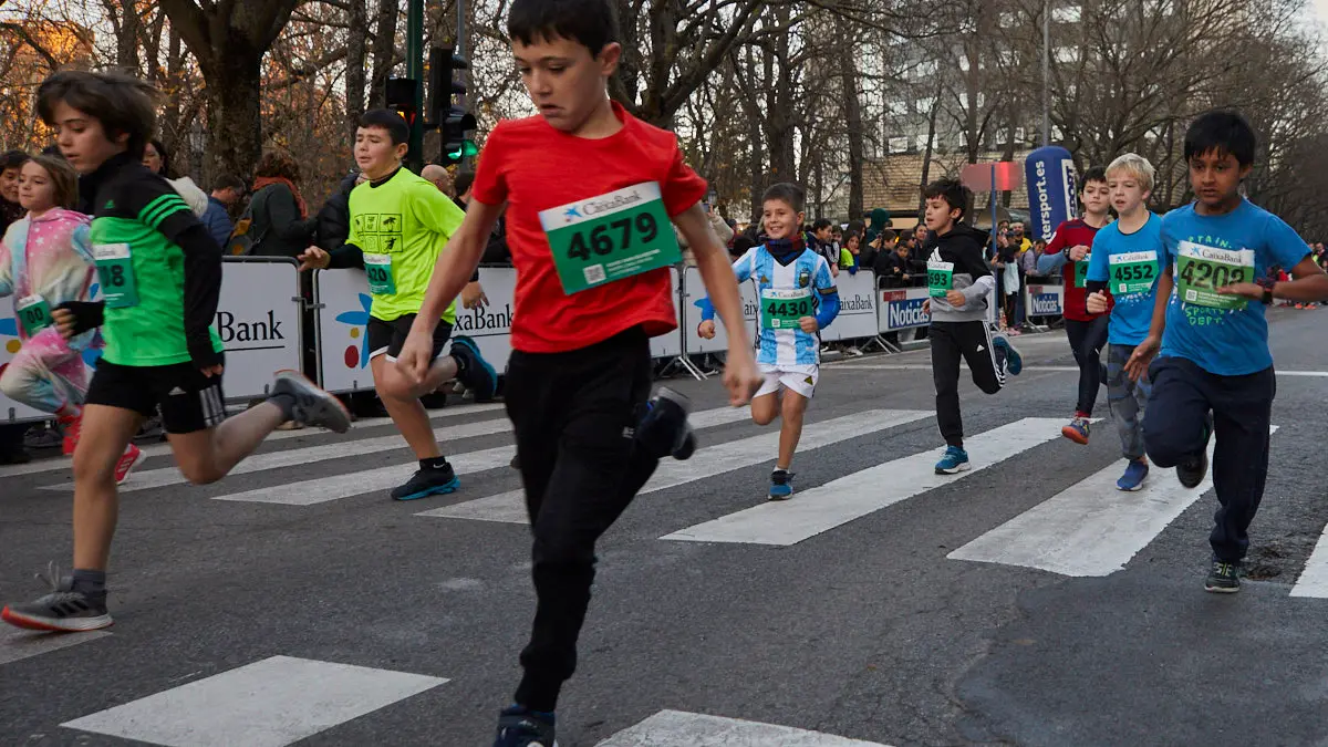 San Silvestre de Pamplona 2022 en categoría Sub 10 Masculino. IÑIGO ALZUGARAY