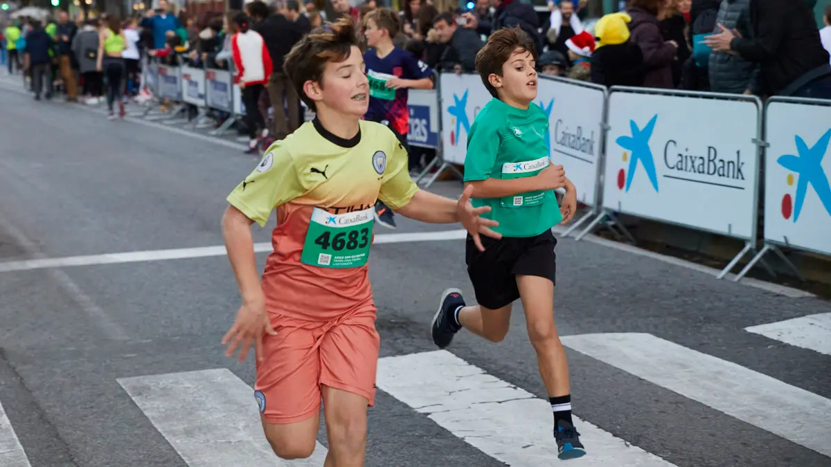 San Silvestre de Pamplona 2022 en categoría Sub 12 Masculino. IÑIGO ALZUGARAY
