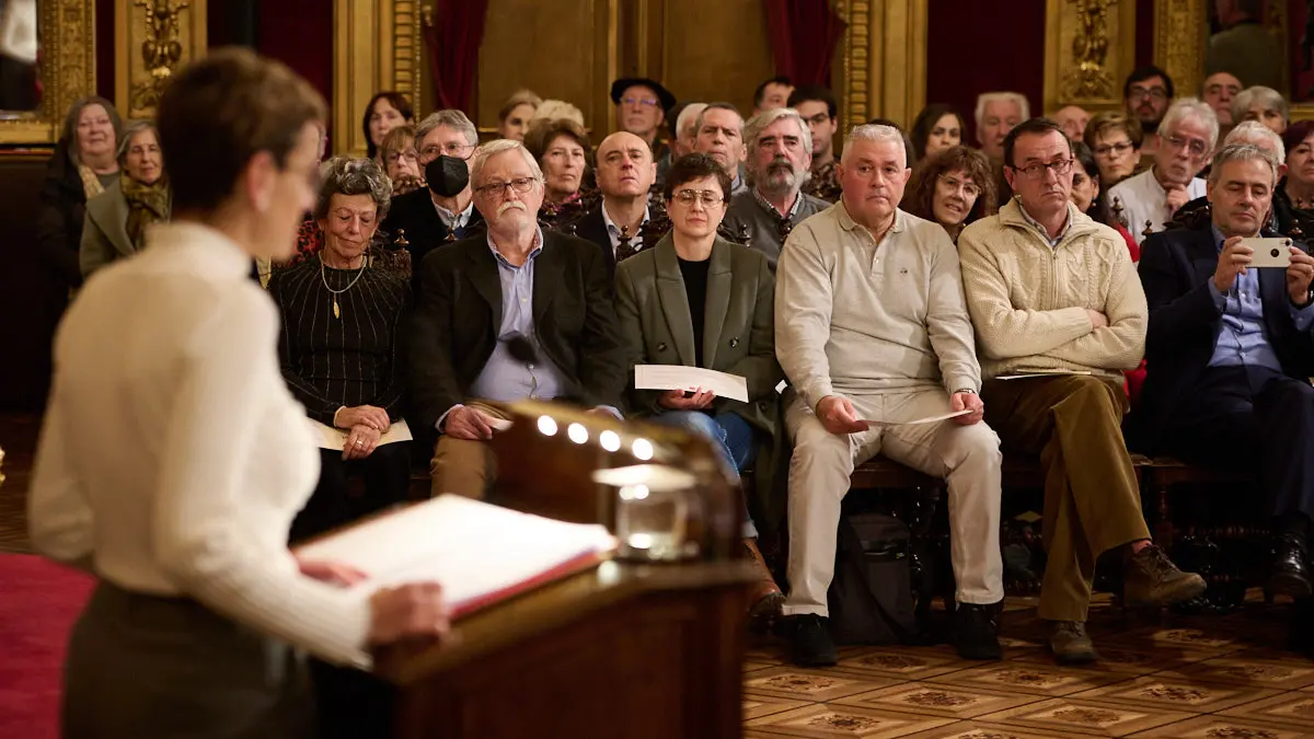 Acto de reconocimiento a las personas que durante 2022 han donado a la Comunidad foral objetos de valor histórico con destino a sus museos y archivos, u otro tipo de bienes significativos. PABLO LASAOSA
