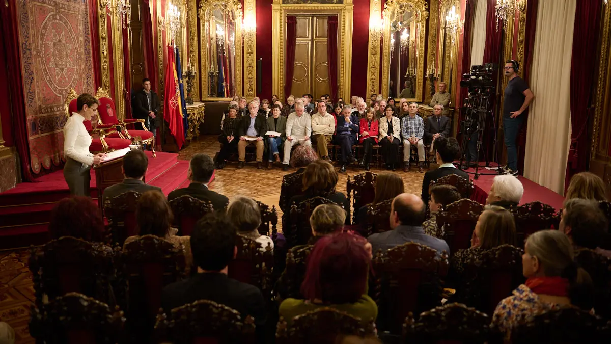 Acto de reconocimiento a las personas que durante 2022 han donado a la Comunidad foral objetos de valor histórico con destino a sus museos y archivos, u otro tipo de bienes significativos. PABLO LASAOSA