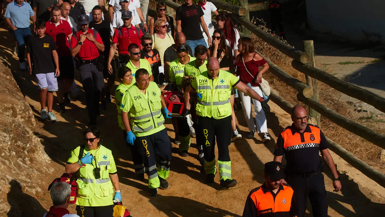 Tercer encierro del Pilón de Falces 2023. IÑIGO ALZUGARAY