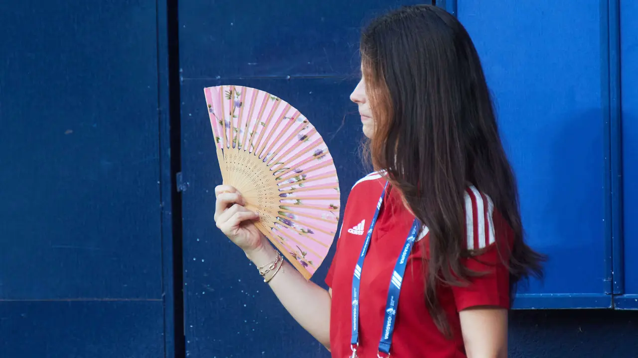 La grada del estadio de El Sadar durante el partido de ida de la previa de la UEFA Europa Conference League entre CA Osasuna y Club Brugge disputado en Pamplona. IÑIGO ALZUGARAY