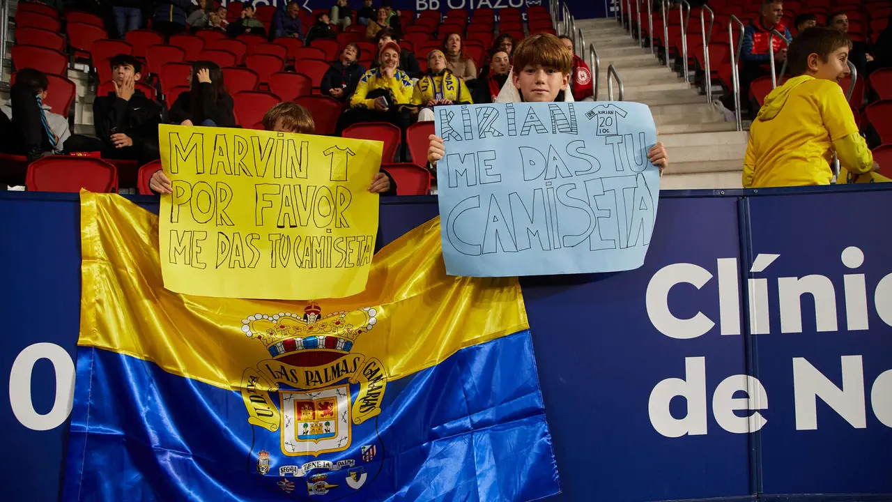 La grada del estadio de El Sadar durante el partido de La Liga EA Sports entre CA Osasuna y UD Las Palmas disputado en Pamplona. IÑIGO ALZUGARAY