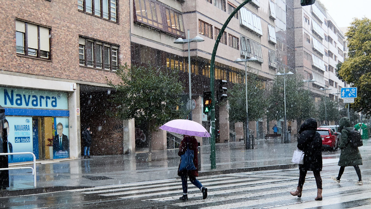 Fotos de la nevada en Pamplona: Las bellas estampas de la nieve