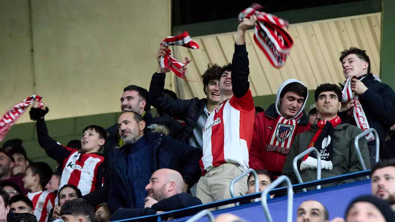 La grada del estadio de El Sadar durante el partido de La Liga EA Sports entre CA Osasuna y Athletic Club disputado en Pamplona. IÑIGO ALZUGARAY