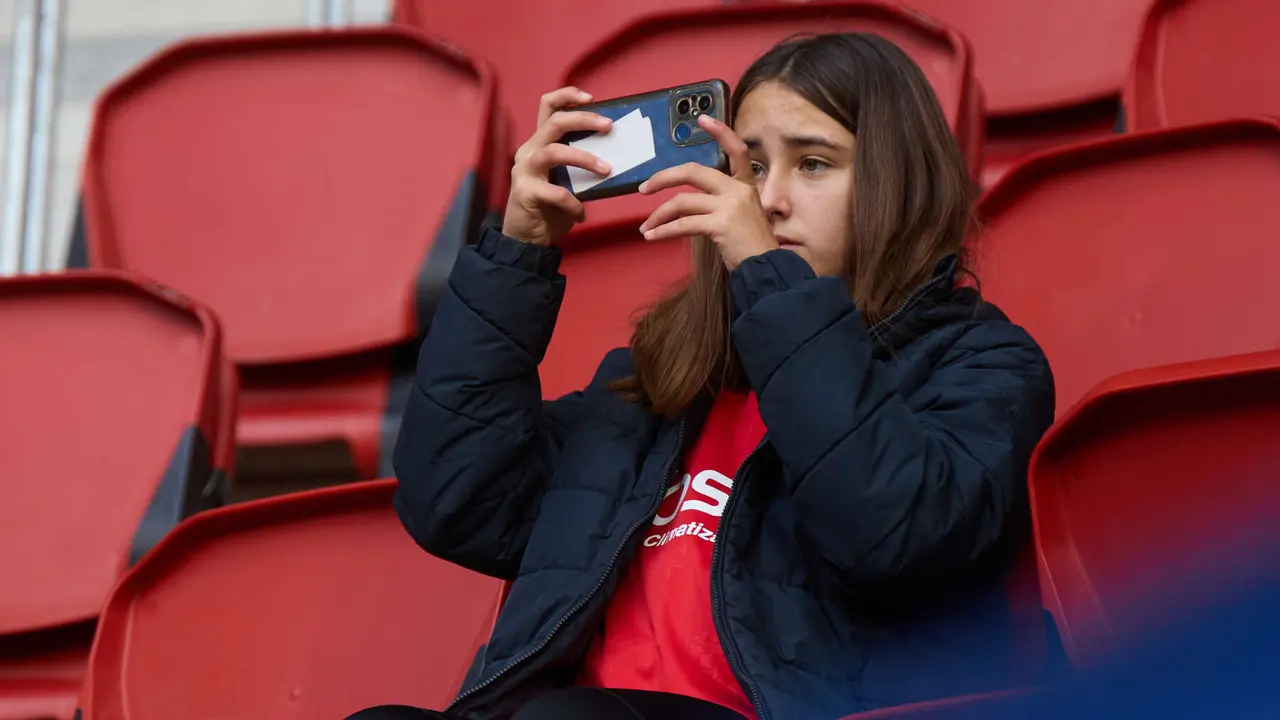La grada del estadio de El Sadar durante el partido de La Liga EA Sports entre CA Osasuna y Getafe CF disputado en Pamplona. IÑIGO ALZUGARAY