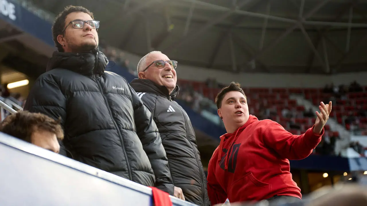 La grada del estadio de El Sadar durante el partido de La Liga EA Sports entre CA Osasuna y Getafe CF disputado en Pamplona. IÑIGO ALZUGARAY