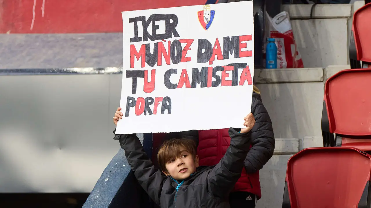 La grada del estadio de El Sadar durante el partido de La Liga EA Sports entre CA Osasuna y Getafe CF disputado en Pamplona. IÑIGO ALZUGARAY