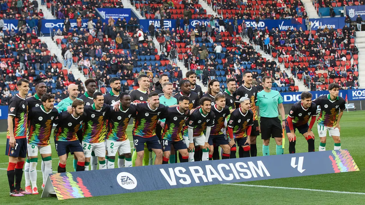 Partido de La Liga EA Sports entre CA Osasuna y Getafe CF disputado en el estadio de El Sadar en Pamplona. IÑIGO ALZUGARAY