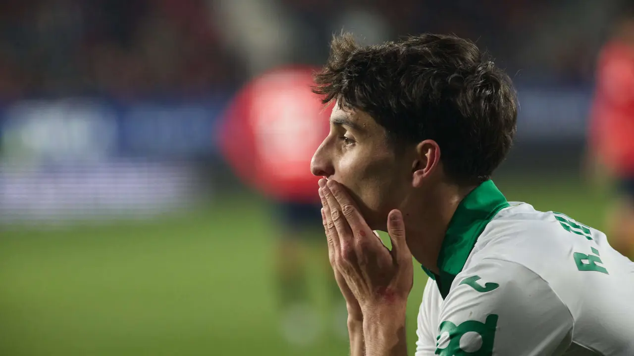durante el partido de La Liga EA Sports entre CA Osasuna y Getafe CF disputado en el estadio de El Sadar en Pamplona. IÑIGO ALZUGARAY