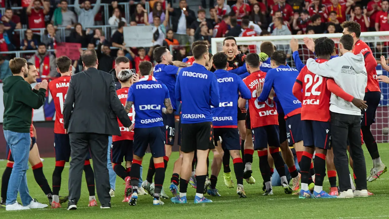 Partido de La Liga EA Sports entre CA Osasuna y Sevilla FC disputado en el estadio de El Sadar en Pamplona. IÑIGO ALZUGARAY