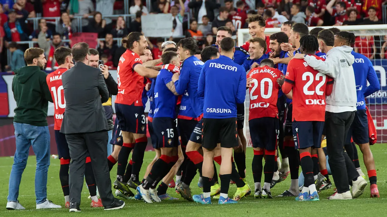 Partido de La Liga EA Sports entre CA Osasuna y Sevilla FC disputado en el estadio de El Sadar en Pamplona. IÑIGO ALZUGARAY