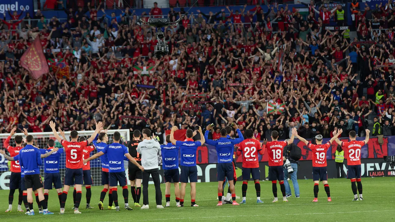 Partido de La Liga EA Sports entre CA Osasuna y Sevilla FC disputado en el estadio de El Sadar en Pamplona. IÑIGO ALZUGARAY