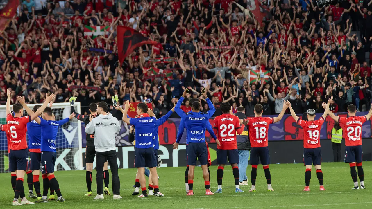 Partido de La Liga EA Sports entre CA Osasuna y Sevilla FC disputado en el estadio de El Sadar en Pamplona. IÑIGO ALZUGARAY