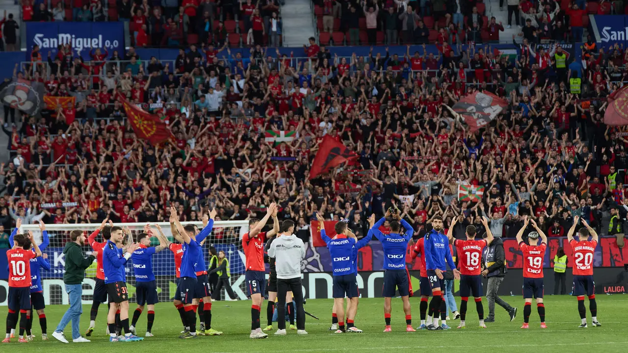 Partido de La Liga EA Sports entre CA Osasuna y Sevilla FC disputado en el estadio de El Sadar en Pamplona. IÑIGO ALZUGARAY