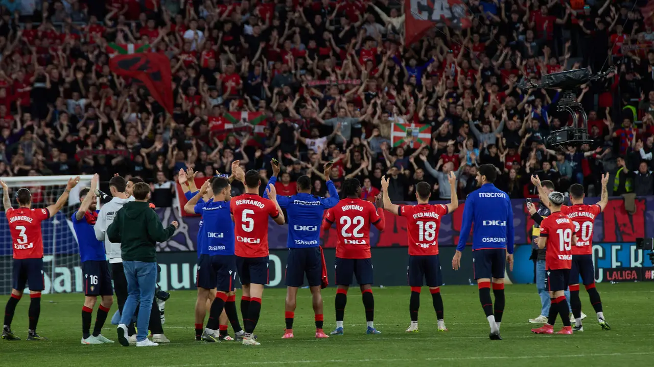 Partido de La Liga EA Sports entre CA Osasuna y Sevilla FC disputado en el estadio de El Sadar en Pamplona. IÑIGO ALZUGARAY