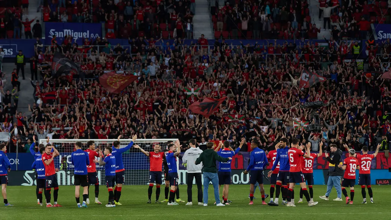 Partido de La Liga EA Sports entre CA Osasuna y Sevilla FC disputado en el estadio de El Sadar en Pamplona. IÑIGO ALZUGARAY