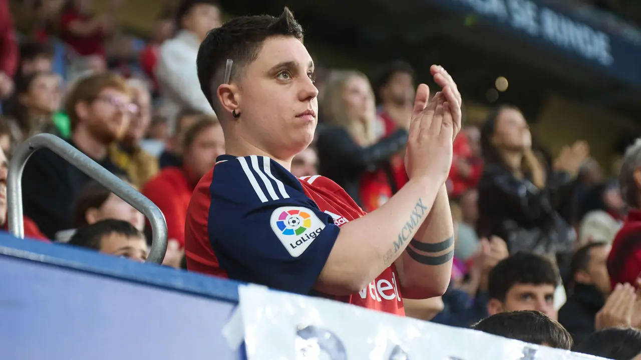 La grada del estadio de El Sadar durante el partido de La Liga EA Sports entre CA Osasuna y Sevilla FC disputado en Pamplona. IÑIGO ALZUGARAY